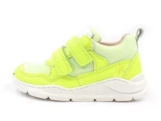 Bisgaard sneaker neon gul med velcro